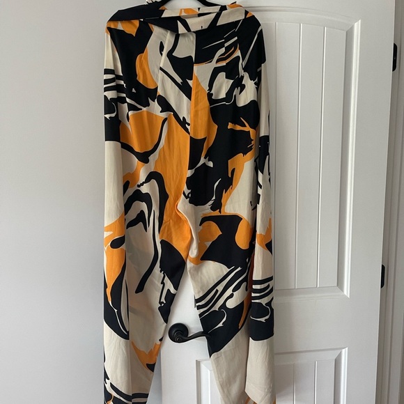 AQ/AQ Cream and Orange Wide Leg Pants - Picture 8 of 13